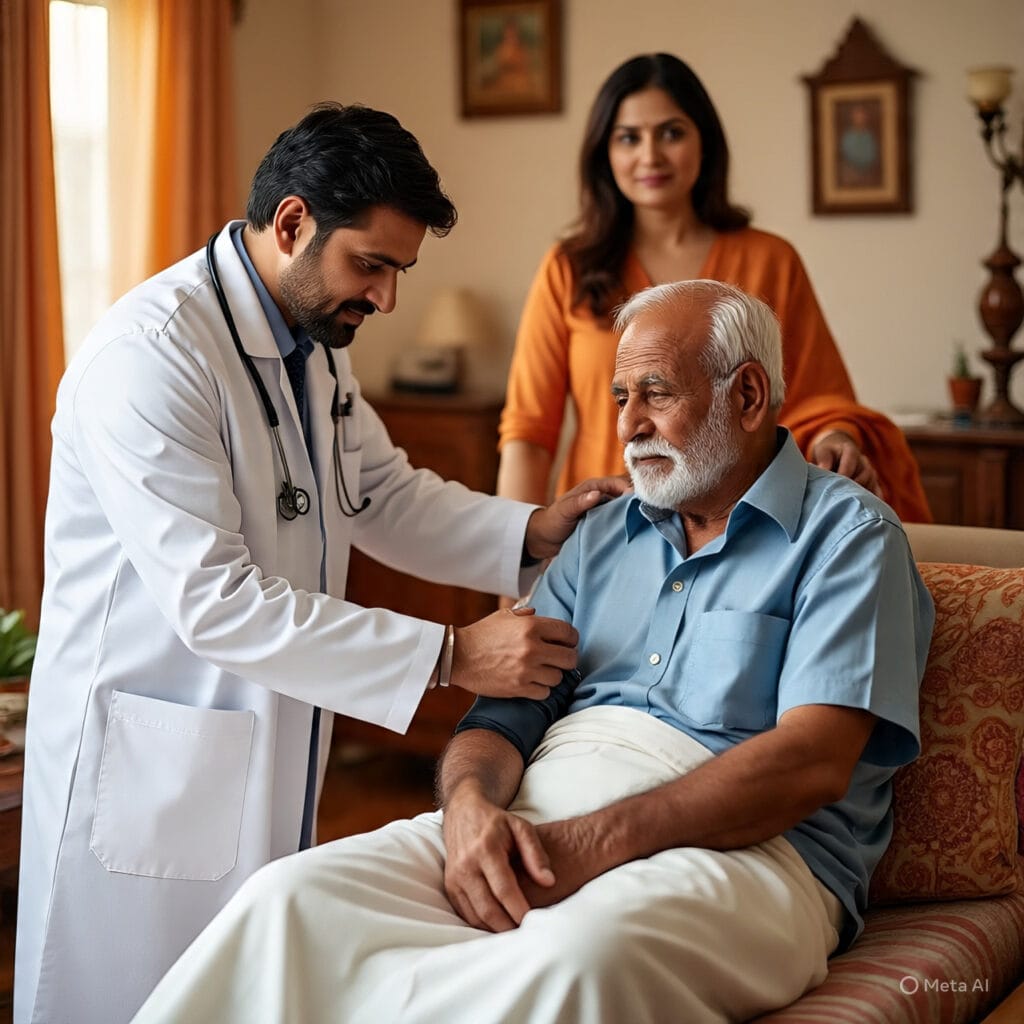 Experienced home visit doctor Mumbai providing elderly care at home